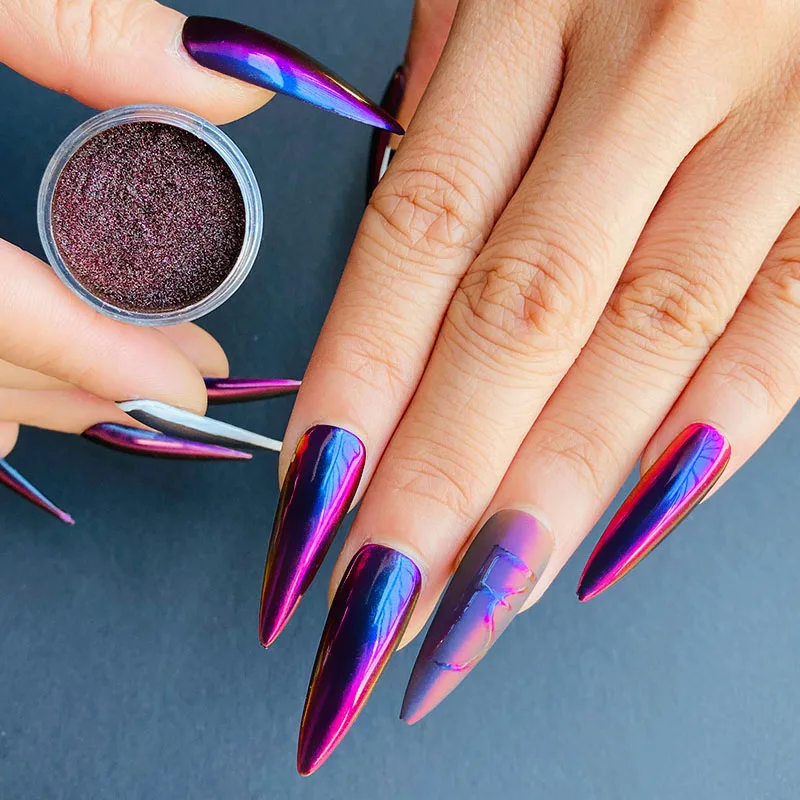 Crystal Pigment Chrome Mirror Powder Nails Glitter Magic Effect For Gel Nail Polish Manicure Decoration nail powder nail glitter nail pigment nail decoration