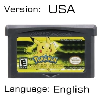 32 бит видеоигры картридж Консоли Карты для nintendo GBA Pokeon Lightng желтый My Ass Outlaw жемчуг золото Ультрафиолетовый английский - Цвет: Lightng Yellow