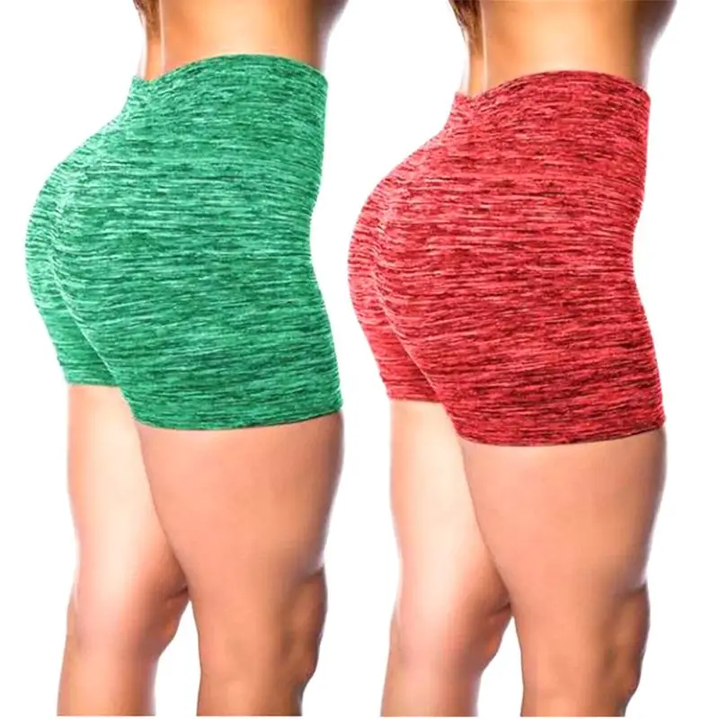 

Womens Elastic High Waist Sports Shorts Candy Color Plus Size Leggings Tight Casual Tummy Control Yoga Running Butt Lift Pants S