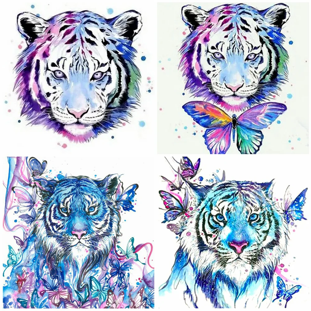 HUACAN DIY Diamond Embroidery 5d Tiger Full Square/round Painting Butterfly Animal Home Decoration Gift | Дом и сад