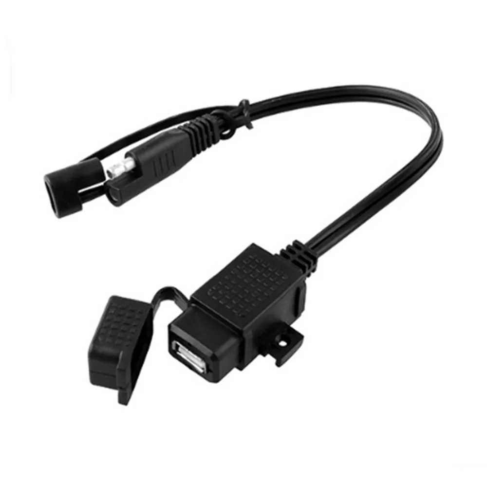 Мотоцикл зарядное устройство кабель адаптер для SAE к USB телефон gps MP4 водонепроницаемый мотоцикл Встроенный предохранитель питание аксессуары