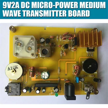 

9V 2A DC Micro-Power Medium Wave Transmitter Board Assembled 530 ~ 1600KHZ For Testing Crystal Radio Domestic Use