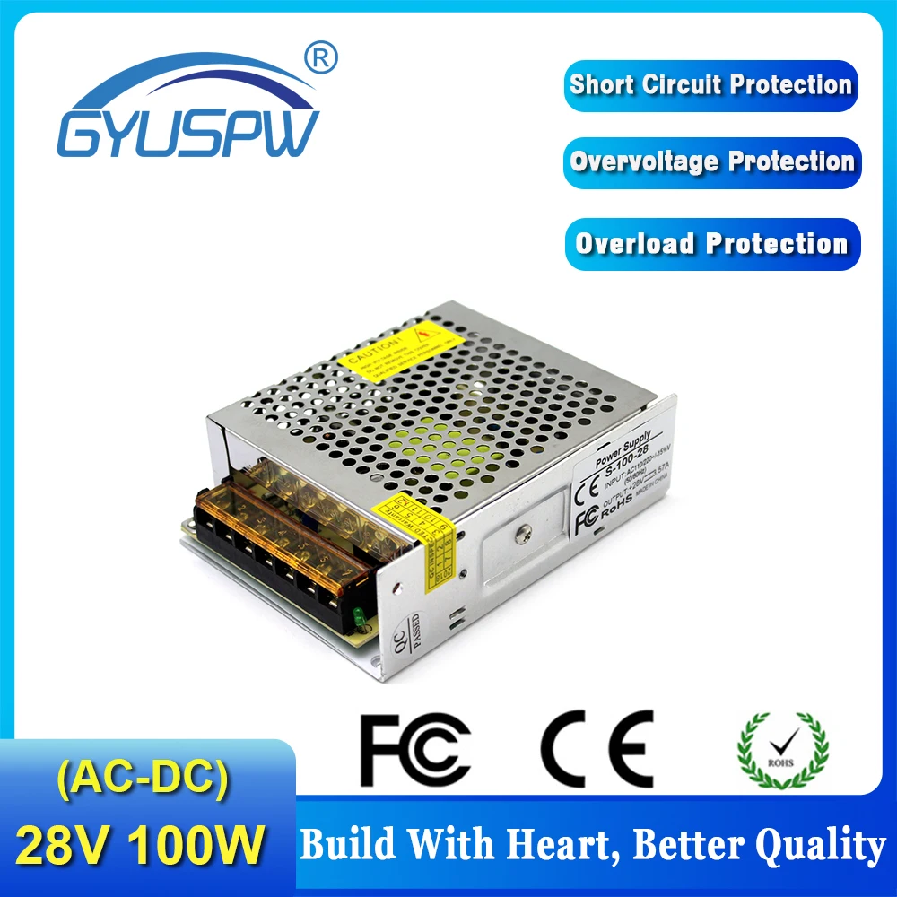 100W 28V 3.6A одиночный выходной драйвер импульсного источника питания Трансформатор