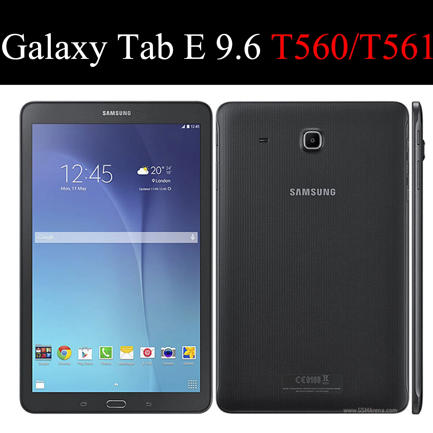 Чехол для планшета для Samsung Galaxy Tab E 9," кожа Smart Sleep wake принципиально, складываются в три раза Стенд твердого покрытия Капа для Таба SM-T560/T561