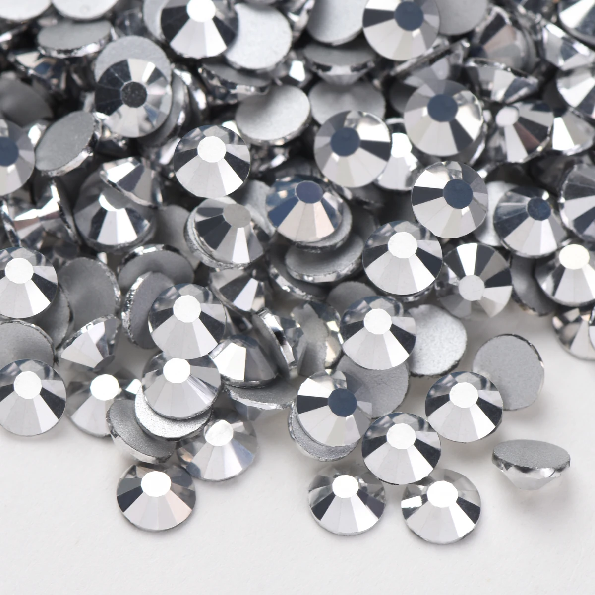 Strass Klar Top Qualität SS3-SS40 Klar Kristall Nagel Kunst Dekorationen Strass Silber Flatback/Strass Glitter Edelsteine – Detail 3
