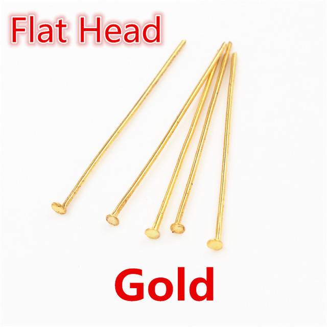16 20 25 30 35 40 45 50mm Flat Head/Ball Head/Eye Head Pins Metal Headpins For Jewelry Findings Making DIY Supplies