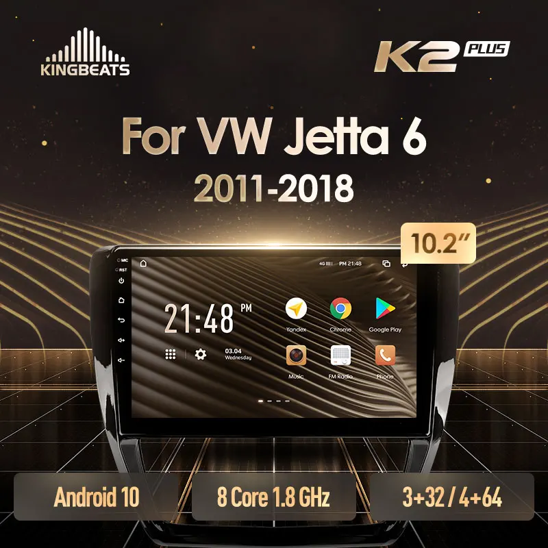 KingBeats штатное головное устройство For Volkswagen Jetta 6 2011 2018 GPS Android 10 автомагнитола на
