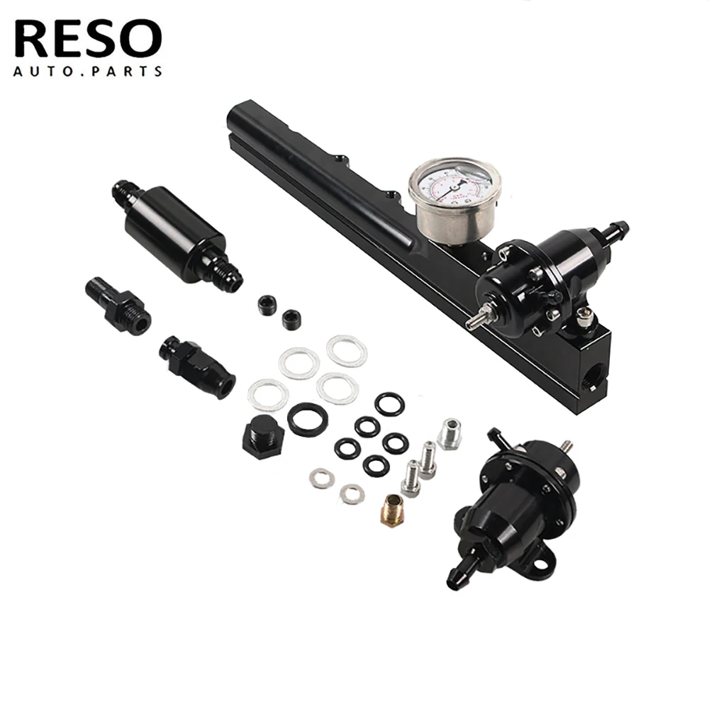 RESO- Fuel Pressure Regulator Gauge Rail Kit Fits For Honda Civic B16 B18 B20 B-Series | Автомобили и мотоциклы