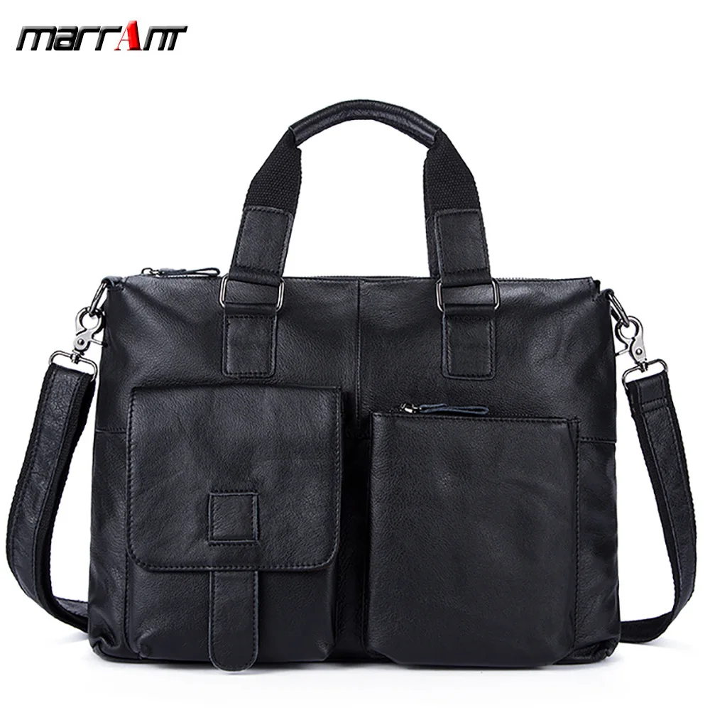 

One - shoulder men's leather business casual handbag men's leather briefcase men's briefcase.