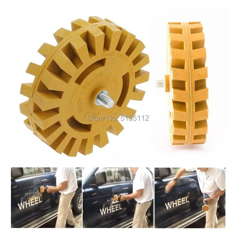 

4 inch 100MM Universal Rubber Eraser Wheel For Remove Car Glue Adhesive Sticker Auto Repair Paint Tool Pneumatic Degumming Disc