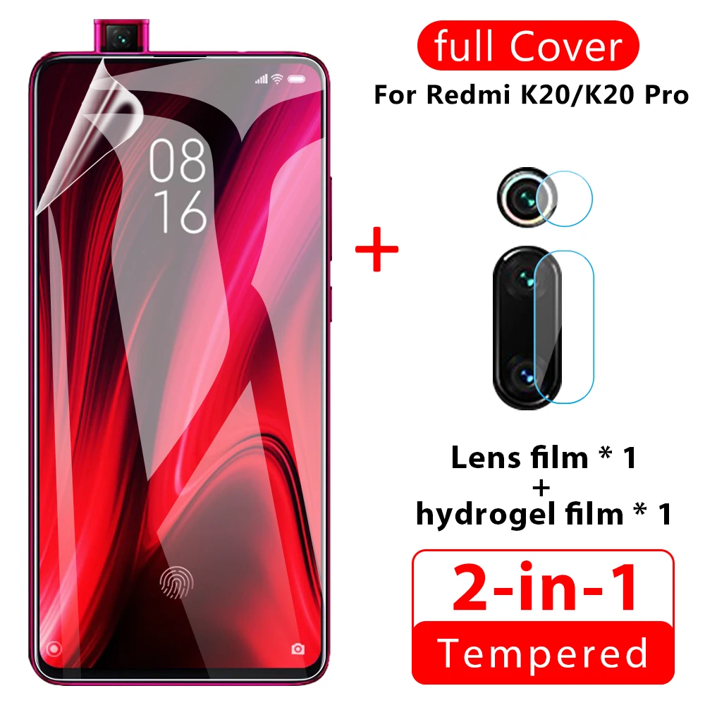 

2 in 1 Hydrogel Film+ Clear Camera Film For Xiaomi Redmi Note 8 K20 Pro 7 8 7A 7 Soft Film For Xiaomi Mi 9 SE 9T Pro 9X Mi9 Lite