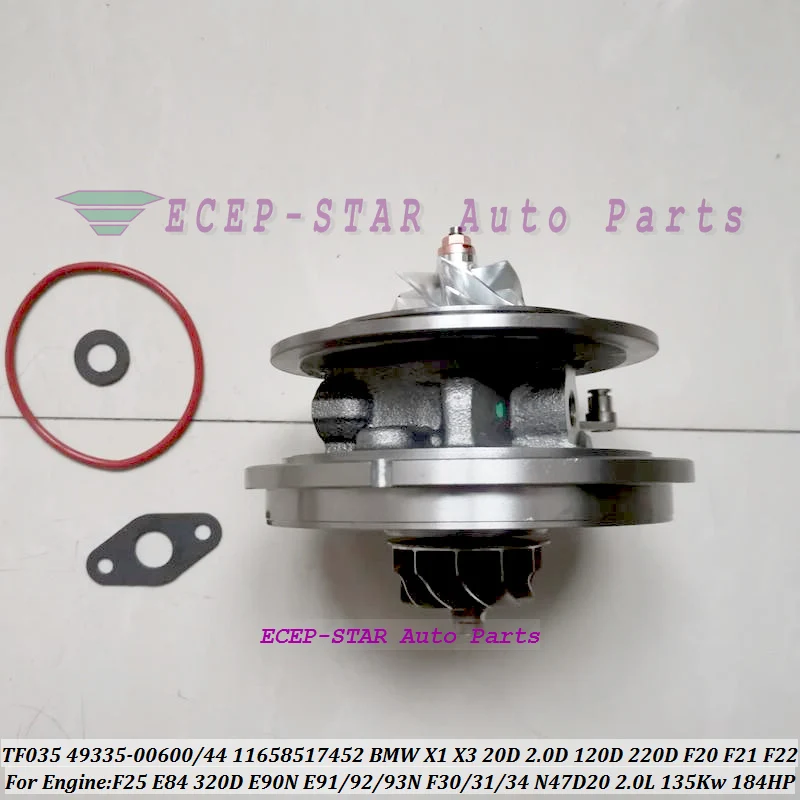 Turbo Cartridge CHRA TF035 49335-00600 49335-00644 11658517452 core For BMW X1 X3 20D 2.0D F25 E84 135Kw 184HP N47D20 2 (5)