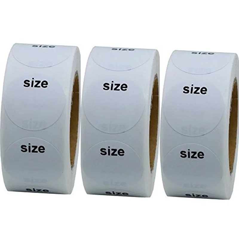 50-500pcs Self Adhesive Sticky White Label Writable Size Stickers Blank Note Label Wholesale low price Dimension: 25mm