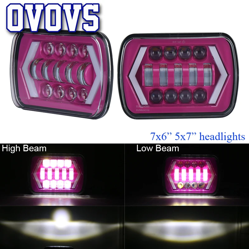 55 Вт 5x7 Авто Точечный светильник 6x7 &quotквадратный заменитель Led дальнего света для