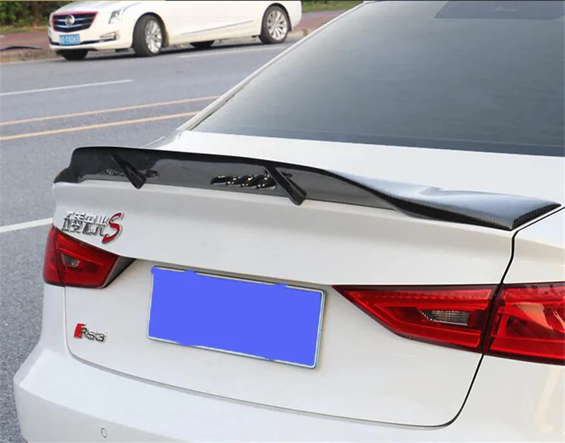 CEYUSOT для настоящего углеродного волокна спойлер audi A3 S3 RS3-19 A3 4 Двери Седан задний спойлер крыло хвост аксессуары R моделирование