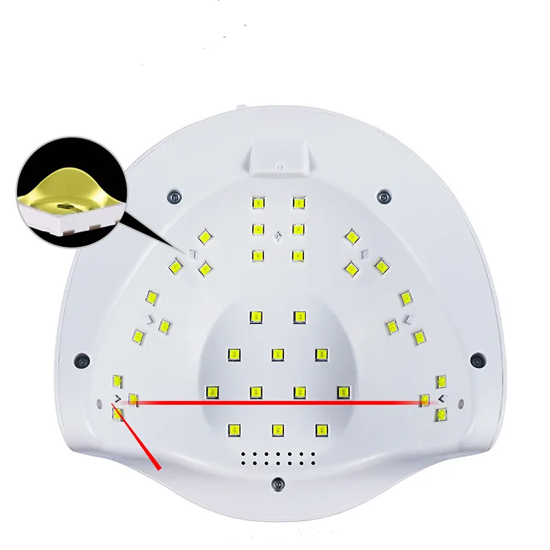 УФ лампа для ногтей мощностью 54 Вт, 36 светодиодов, Сушилка для ногтей для всех типов, гелевая лампа для ногтей