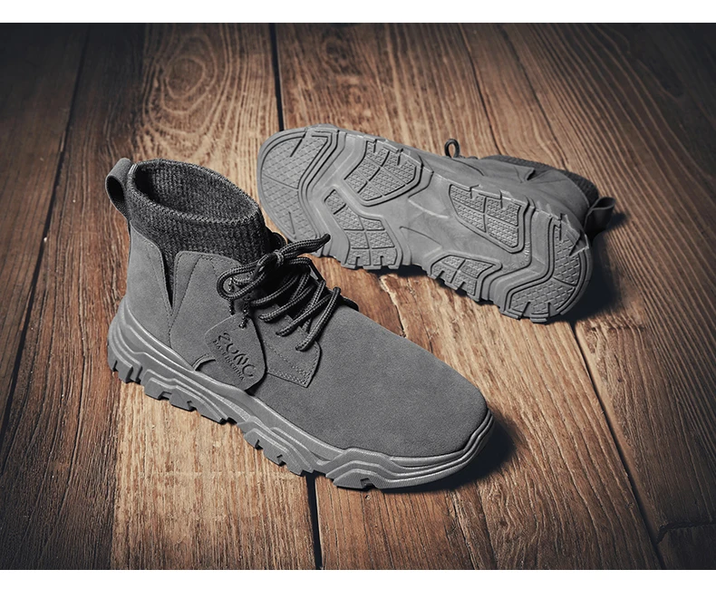 Ins Винтаж Мужские Ботинки замшевые кожаные ботильоны в стиле вестерн Для мужчин Водонепроницаемый зимние рабочие ботинки повседневная обувь спортивная обувь в ковбойском стиле; Botas