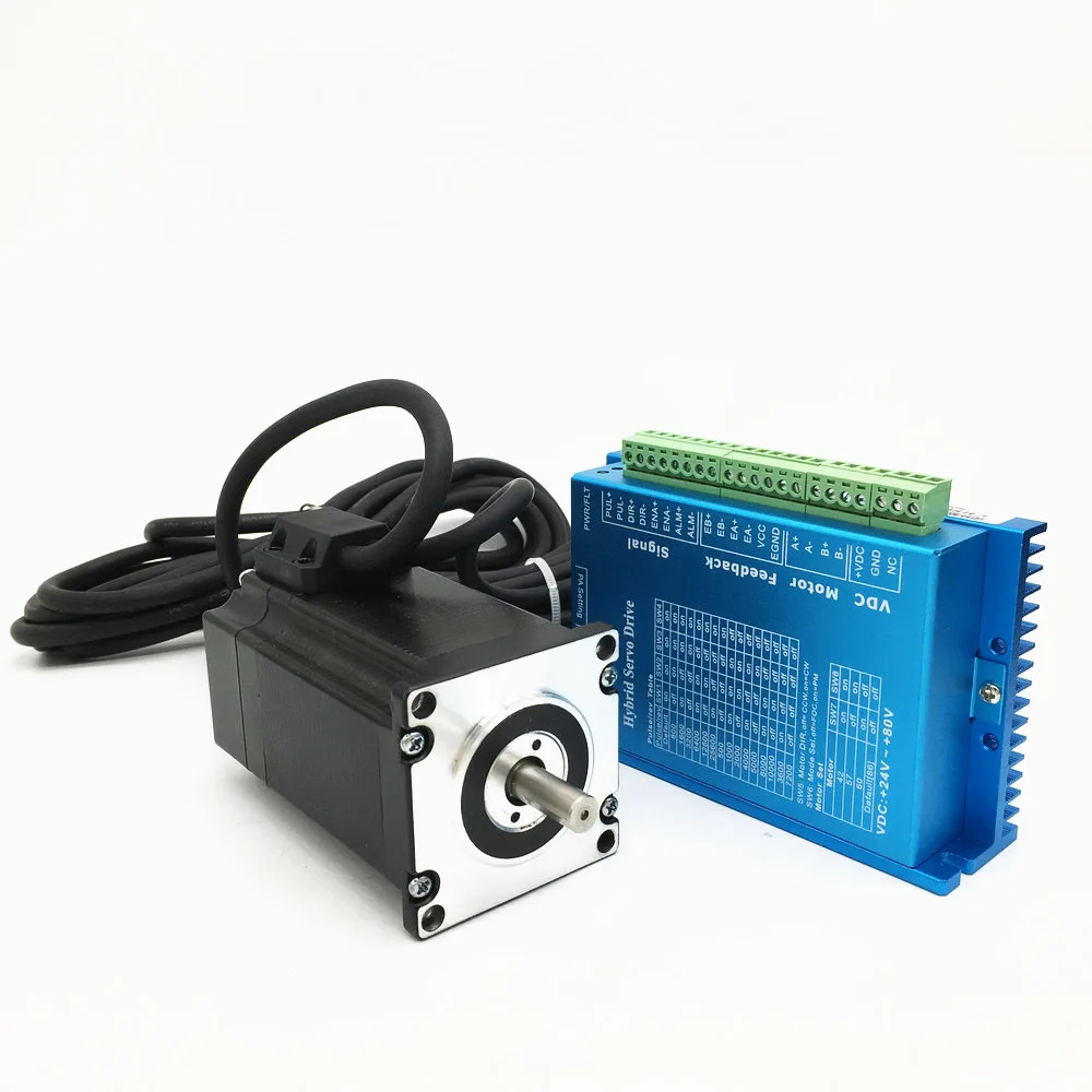 3 комплекта Nema23 2Nm замкнутый контур шаговый двигатель драйвер 57 мм DC DSP 2PH Hybird 2 м кабели кодер Легкий шаг сервопривод для ЧПУ маршрутизатор