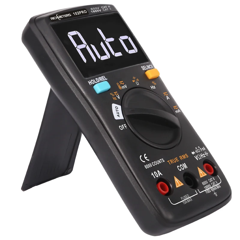RM102Pro Цифровой мультиметр 6000 отсчетов Авто 113D задний светильник AC/DC вольтметр-Транзистор тестер Частота Диод температура