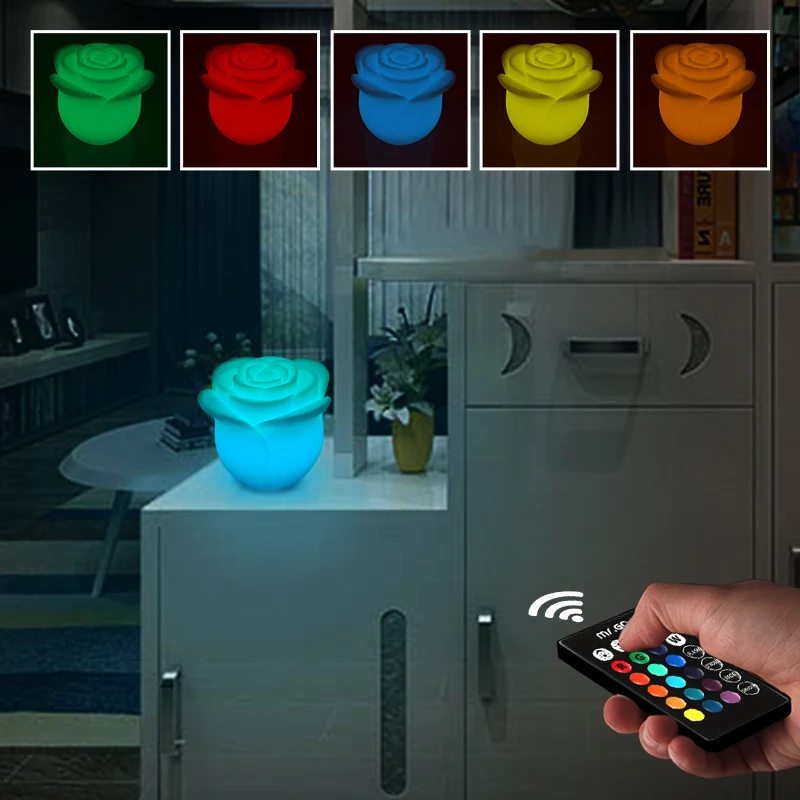 3D Розовый светодиодный ночник настроение открытый сад Креативный свет