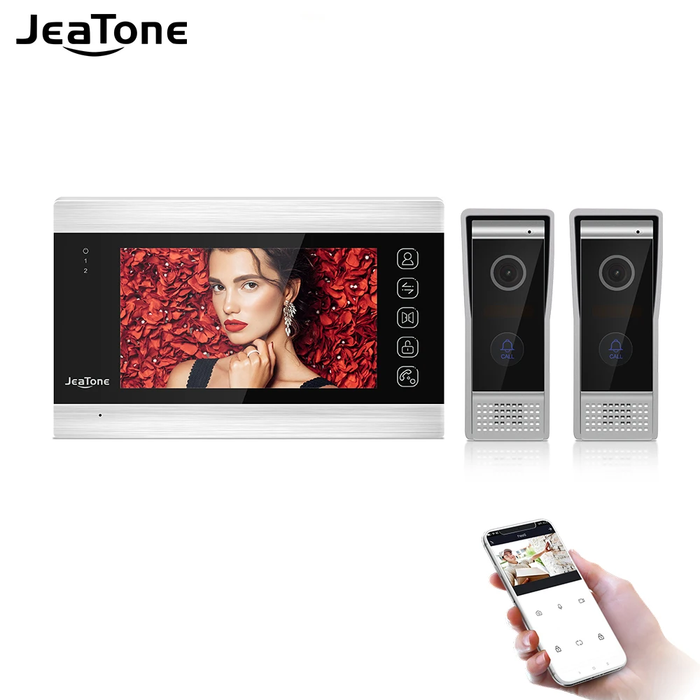 

Jeatone Tuya 1080P видеодомофон для домашней системы безопасности дверной звонок Домофон камера Многоязычная, поддержка дистанционного управления