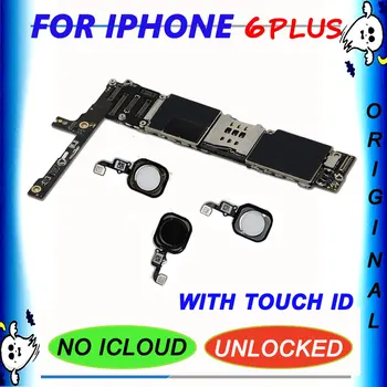 

Original Motherboard For iPhone 6 Plus 6P 5.5'' w/ NO Fingerprint Touch ID Unlock Mainboard IOS Logic Mother Board Clean iCloud