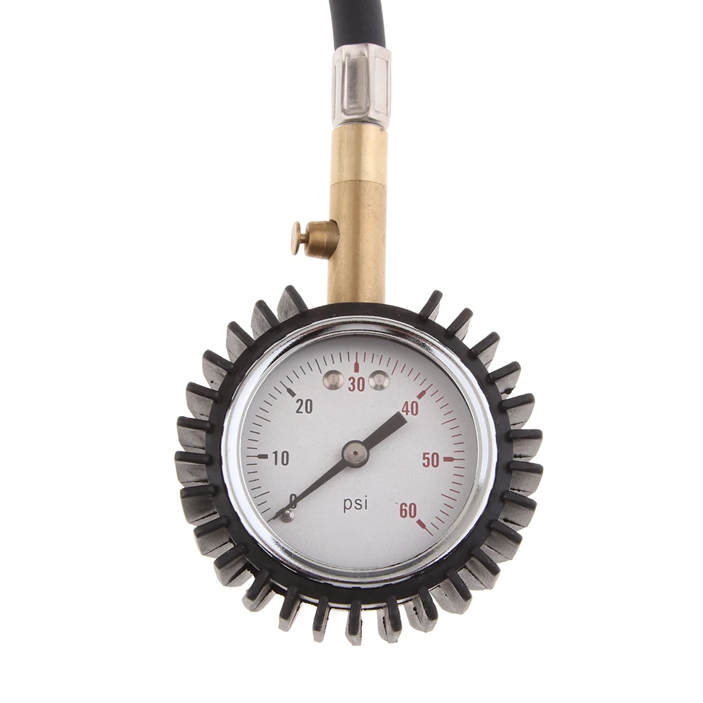 Tyre Air Inflator Pressure Gauge 0-60Psi for Motorcycle Car Motorbike Truck