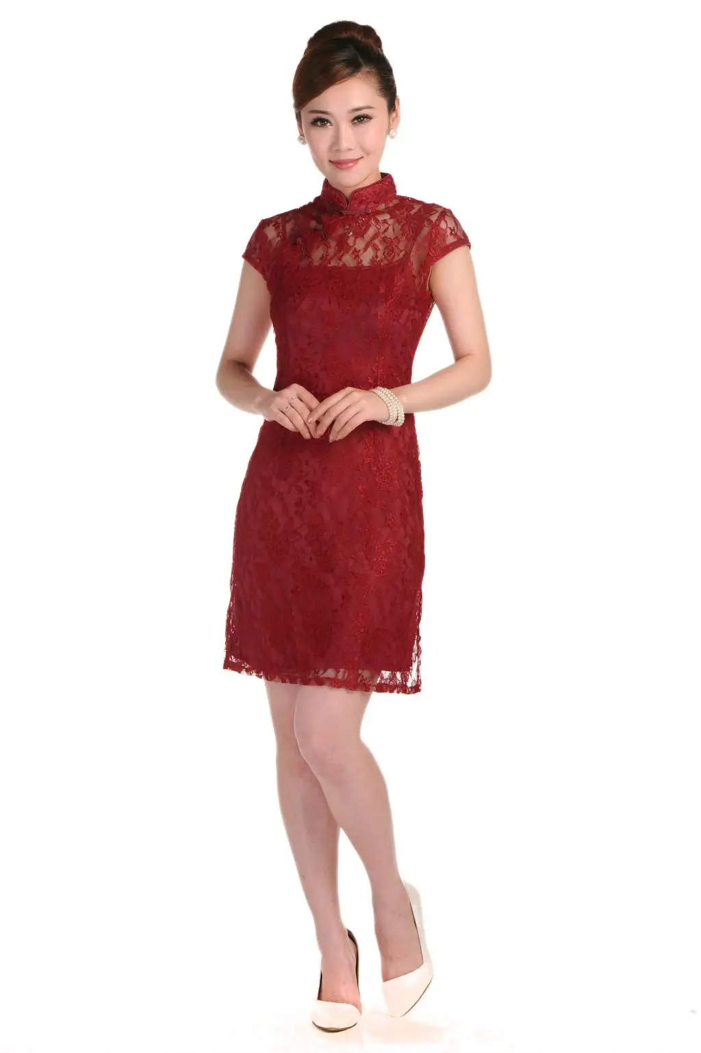 Ретро Вышивка павлина cheongsam белье женское кружевное перспективное китайское платье Ципао современное - Цвет: color6