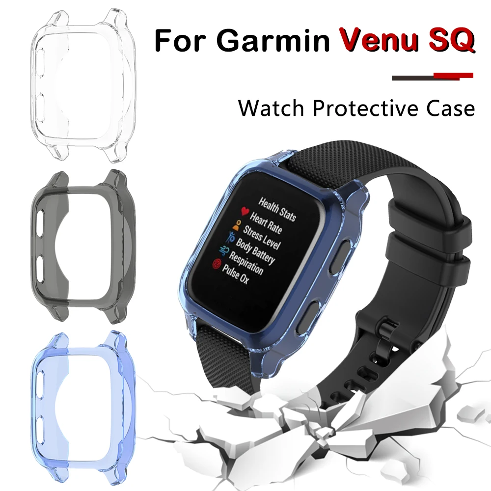 

Soft Protective case for Garmin Venu SQ High Quality TPU cover slim Smart Watch bumper shell for Garmin Venu Sq Smartwatch