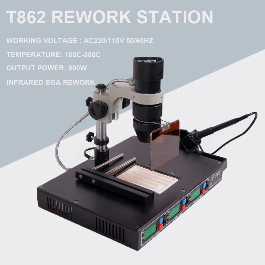 Высококачественная инфракрасная bga наладочная машина PUHUI T862 110 В/220 В 800 Вт BGA SMD SMT