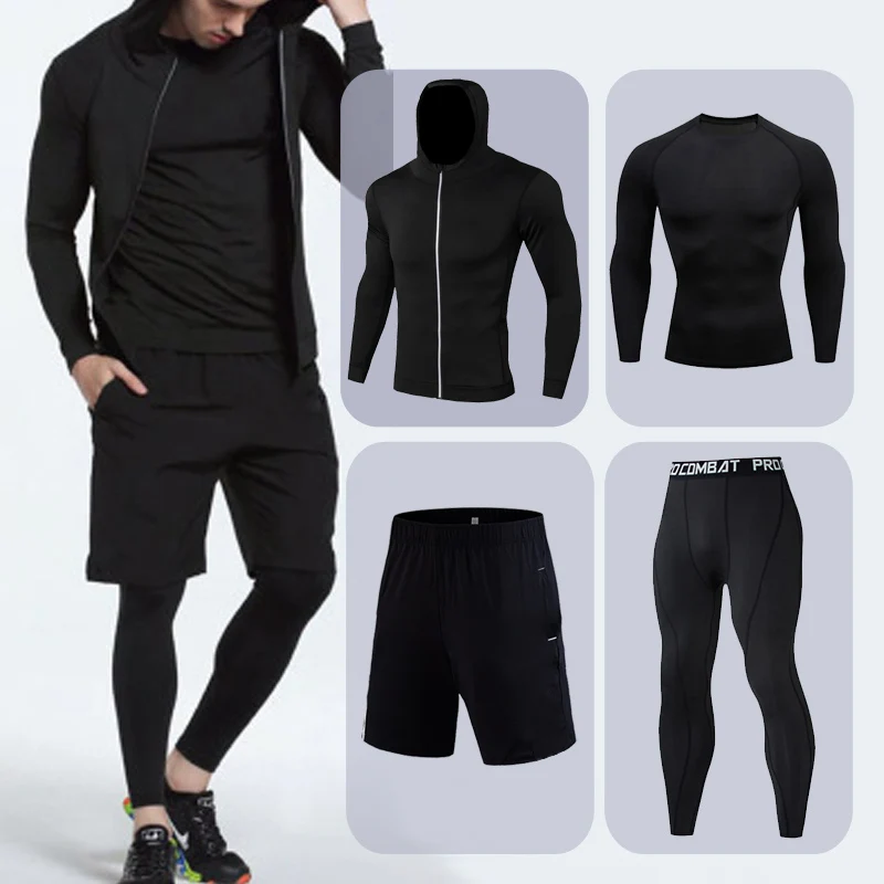 Winter Thermal Underwear Men Sets Compression Sports Suit Sweat Quick Drying Thermo Underwear Men Clothing