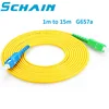 SC APC для SC UPC Patchcord 1 м до 15 м оптический патч-корд 2,0 мм ПВХ G657A волоконный Перемычка Simplex SM FTTH оптический кабель fibra optica ► Фото 1/4