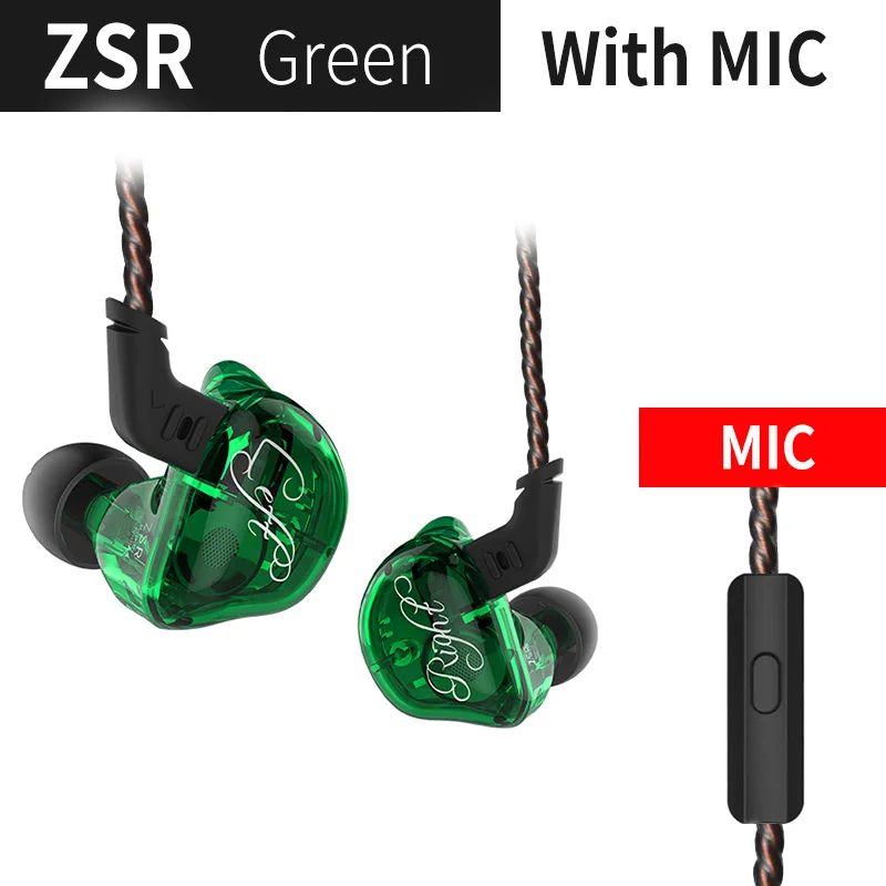 KZ ZSR 2BA 1DD Hifi Sport In-ear Earphone Dynamic Driver Noise Cancelling Headset Replacement Cable KZ ZST ZSN ES4 ZS6 ZSX EDX best headphones Earphones & Headphones