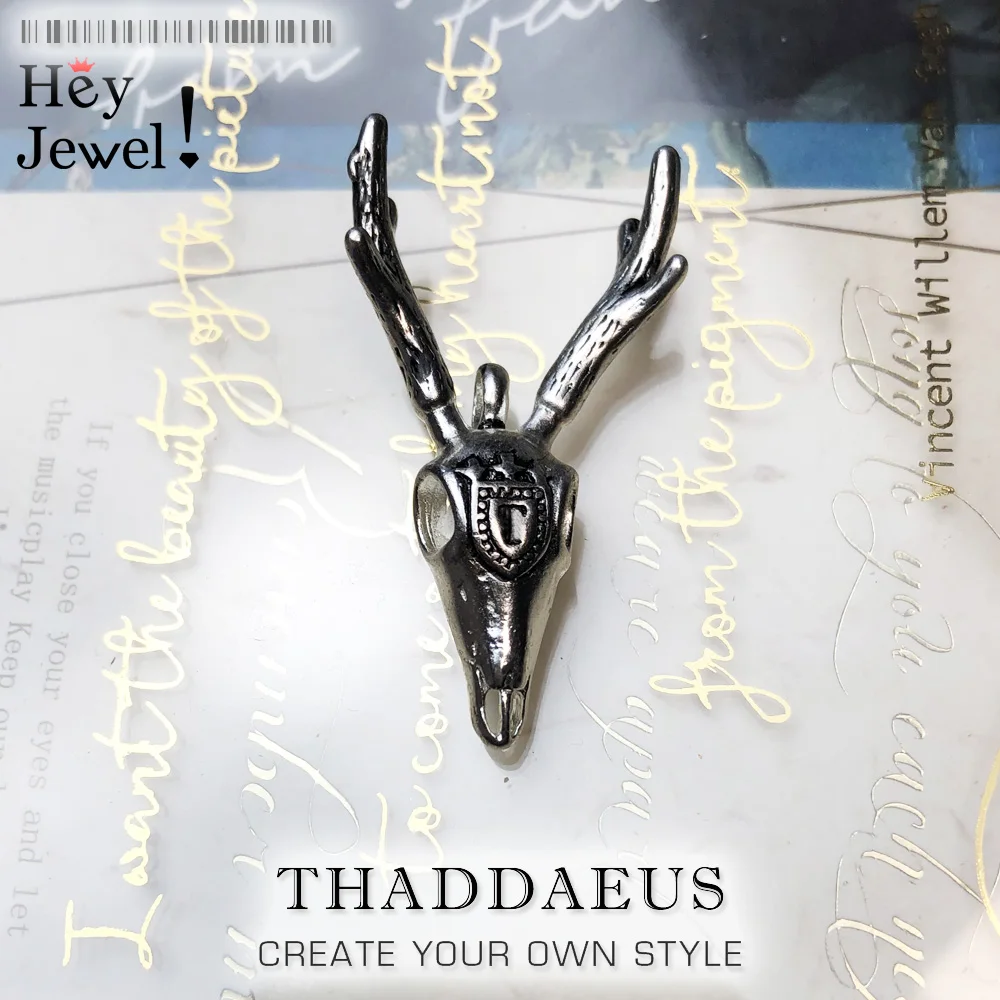 Кулоны из нержавеющей стали оленьих рогов 2019 бренд панк ювелирные изделия в