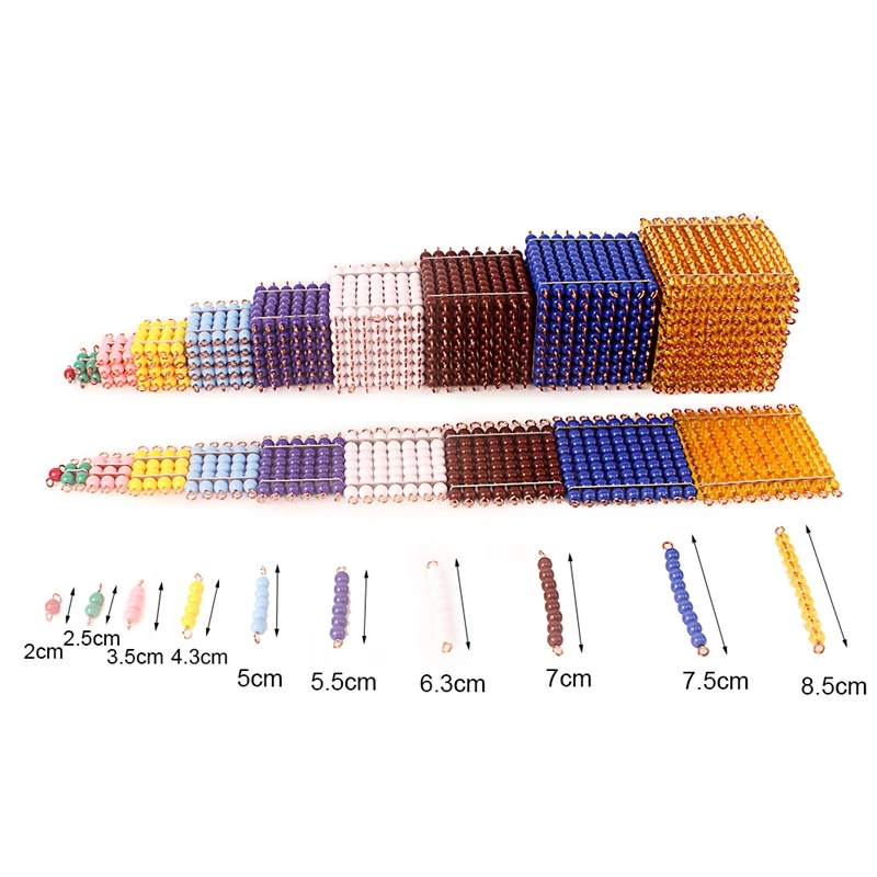 Kids Toy Montessori Colorful Beads Cubes Thousands Squares Materials Digitals 1-1000 Math Toys for Children Early Educational educational toys math toys teaching aids toys learning board toy