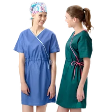 Хирургический халат Рабочая Униформа медицинский Халат Scrubs Макет Обертывание хлопок Рабочая одежда для больниц доктор Рабочая Униформа