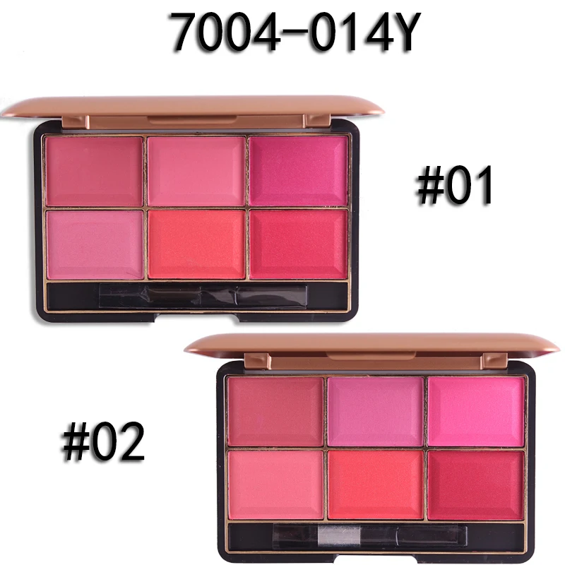 6 colors blush makeup rouge women's blush occident brighten skin color nude makeup natural sunburn rouge disk
