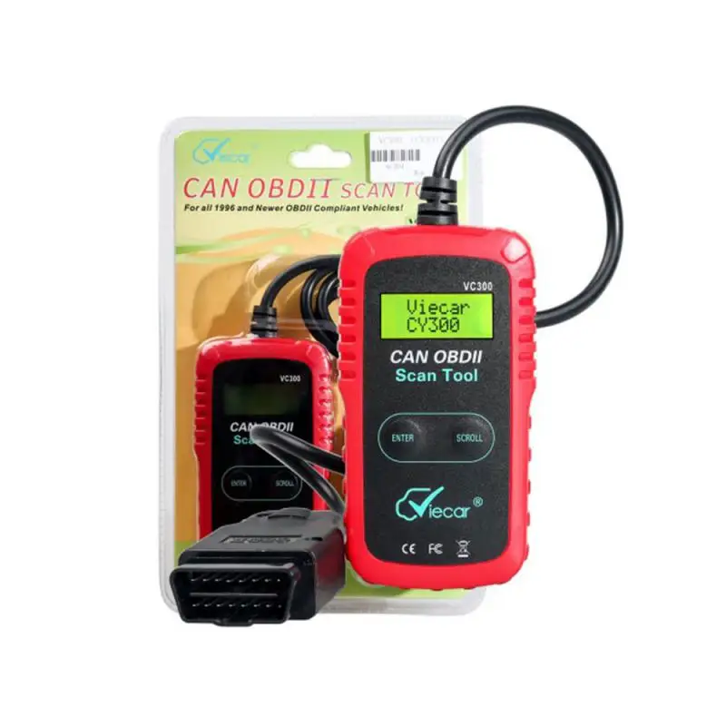 VC300 CAN BUS OBD2 считыватель ручной автомобильный детектор неисправностей с экраном