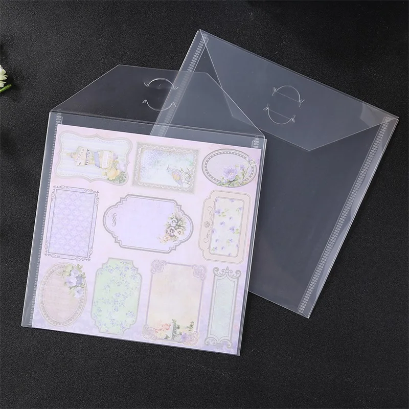 5 pcs 19*14 cm Clear File Stamp and Die Storage Bags Scrapbook Storage Die  Cut Storage for Cutting Die Templates Stamp Crafts for Die Cutting for Card  Making for Office File Storage