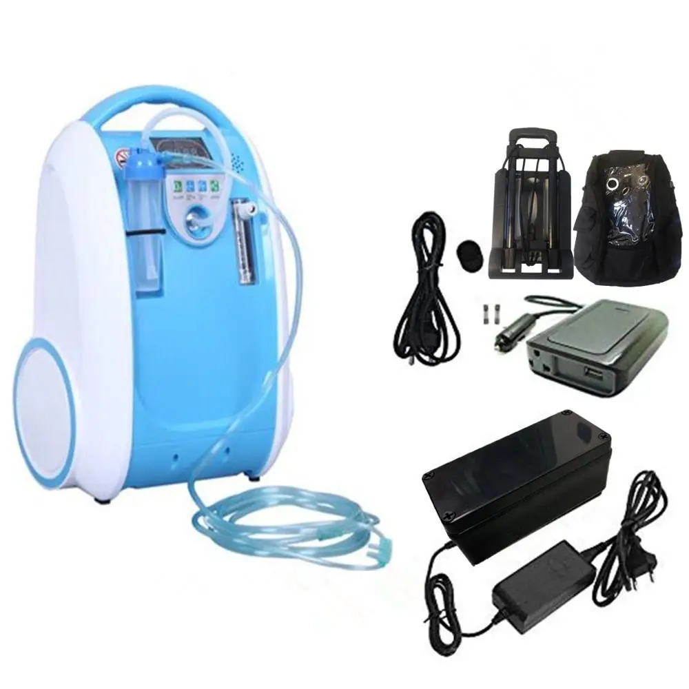93% 1-5L oxygen concentrator Generator Portable oxygen making device for home outdoor and car use with battery car inverter