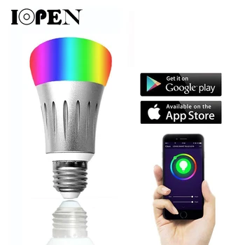 

IOPEN New Wireless WIFI Smart Led Bulb home Lighting lamp 7W E27 Magic RGB +W LED Change Color Light Bulb Dimmable IOS /Android