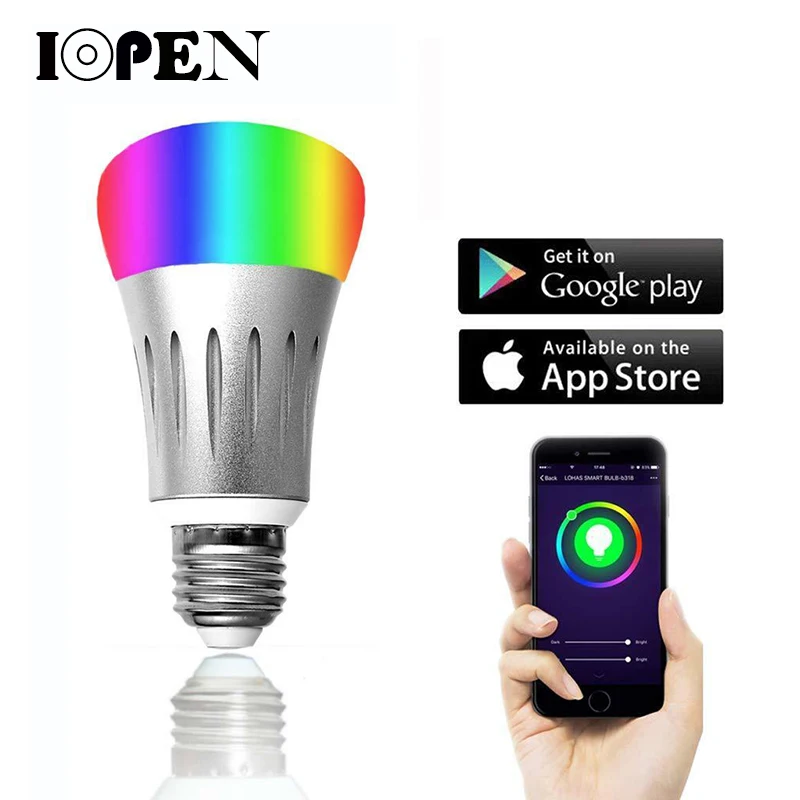 IOPEN Новая беспроводная WIFI умная светодиодная лампа Домашний Светильник 7 Вт E27 Magic