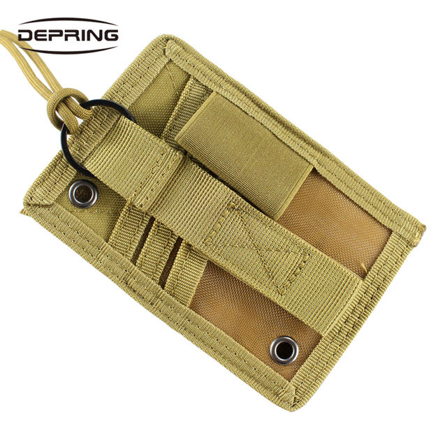 Tactical Outdoor Hunting Molle Hook&Loop Pouch ID Card Holder Pouch