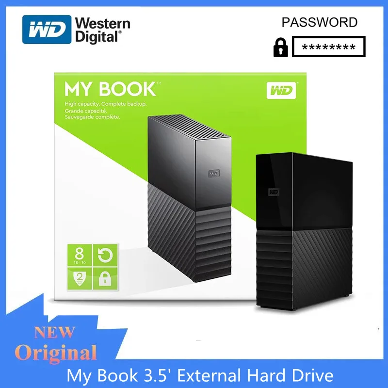 Внешний жесткий диск Western Digital WD My Book 3 5 дюйма 4 ТБ 6 8 12 14 16 18 внешний для настольного