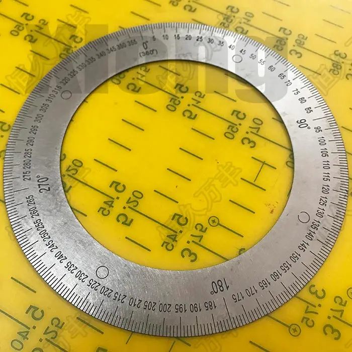 

Outer Diameter: 130mm Dial 360 Degree Angle Disc Round Ruler Disc General 130 # 92 # 1