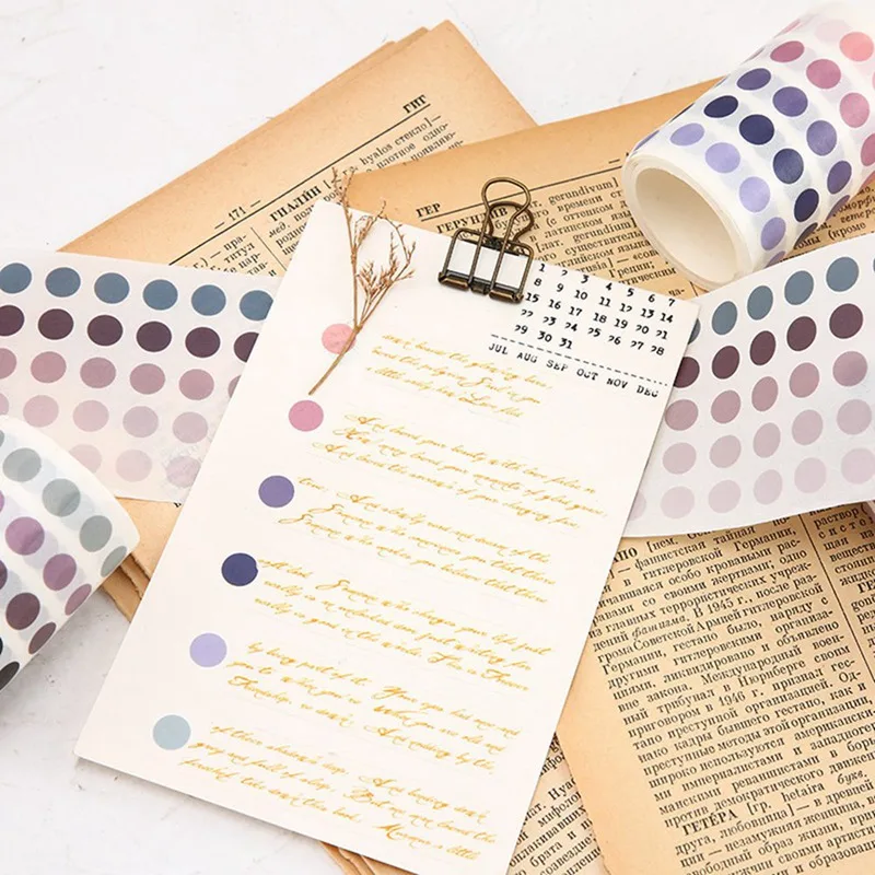 Милый красочная лента washi Набор Kawaii градиент точка клейкой ленты для детей DIY Декоративные Дневник в стиле Скрапбукинг фото Ablums