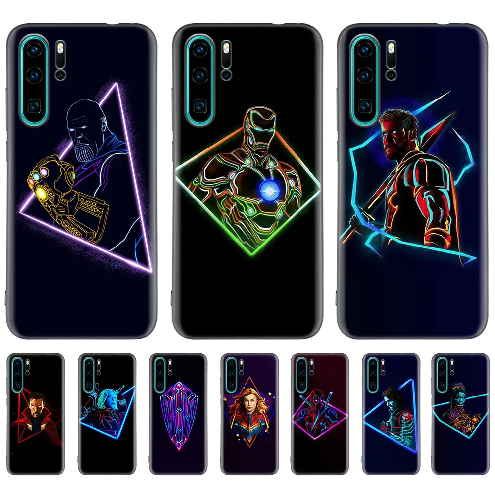

Movie Avenger Marvel Case for Huawei P20 P30 P10 P9 Lite Pro P Smart Z Plus + 2019 Nova 5T Black Silicone Phone Coque Cages
