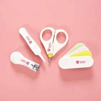 

4 Pcs/set Nail Care Baby Nail Clipper Baby Safety Nail Clipper Scissors Nail File Combination Set Nail Care