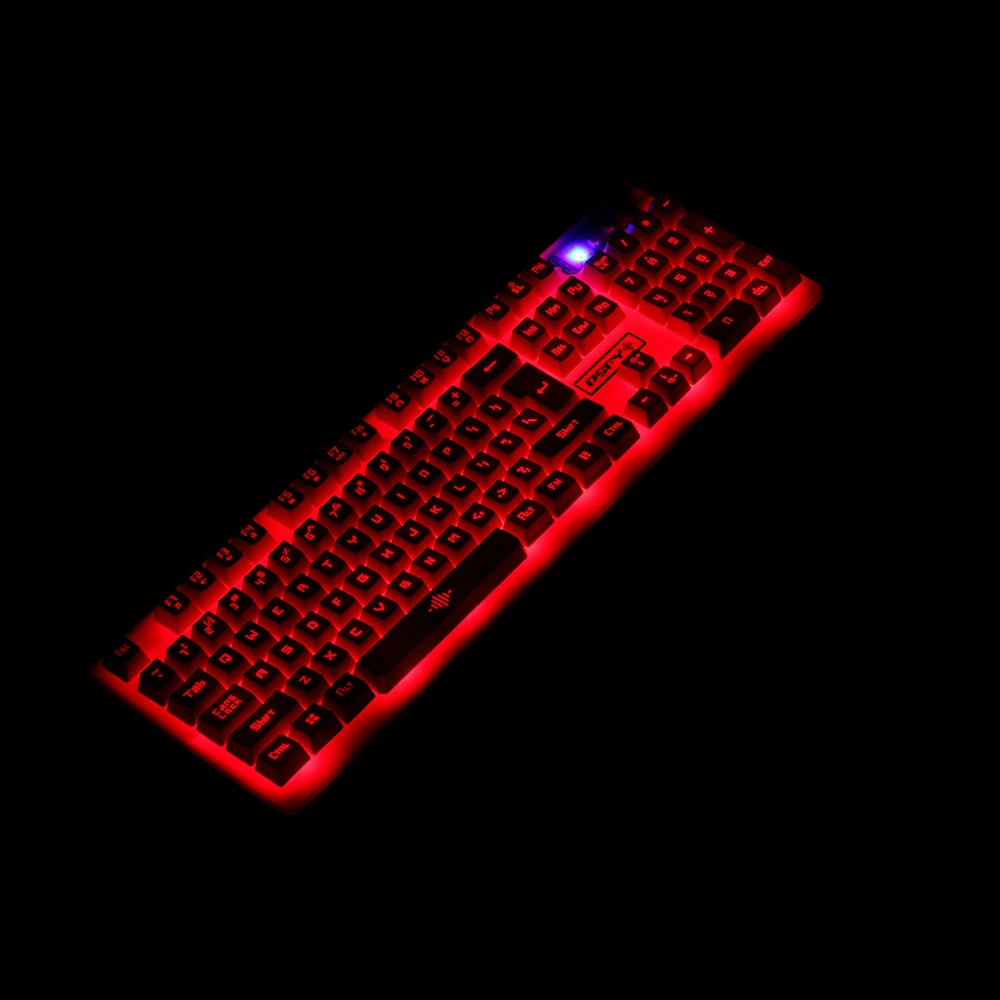 USB Проводная игровая клавиатура и мышь комбо Водонепроницаемый 3 цвета с подсветкой 2000 dpi для домашнего офиса клавиатура и мышь комбо