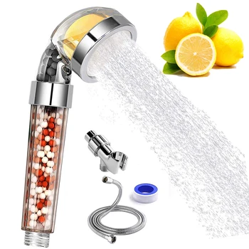 

Lemon Vitamin C Aroma Anion Shower Head Set Filtered Shower Head Set With Shower Mount /Shower Hose/Teflon Tape